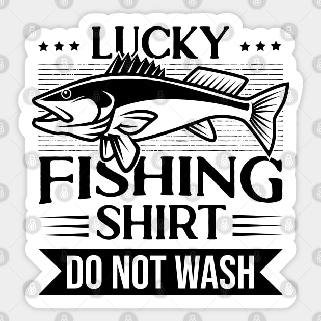 Lucky Fishing Do Not Wash Sticker by Zen Cosmos Official